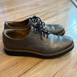 Metallic Clarks sneakers